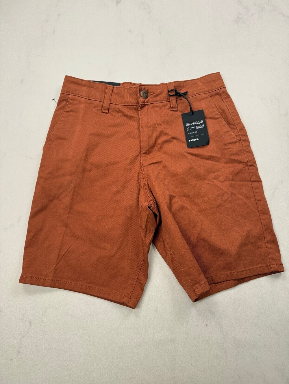 RSQ Mid-Length Chino Shorts Rust Current Adjustable - Mens 29